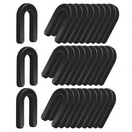 SATONBEYI 30 Pcs Horseshoe Shims,U Shaped Plastic Shims for Leveling,Deck Spacers Tile Spacers 1/4 Inch,Tile Leveling System(Black)