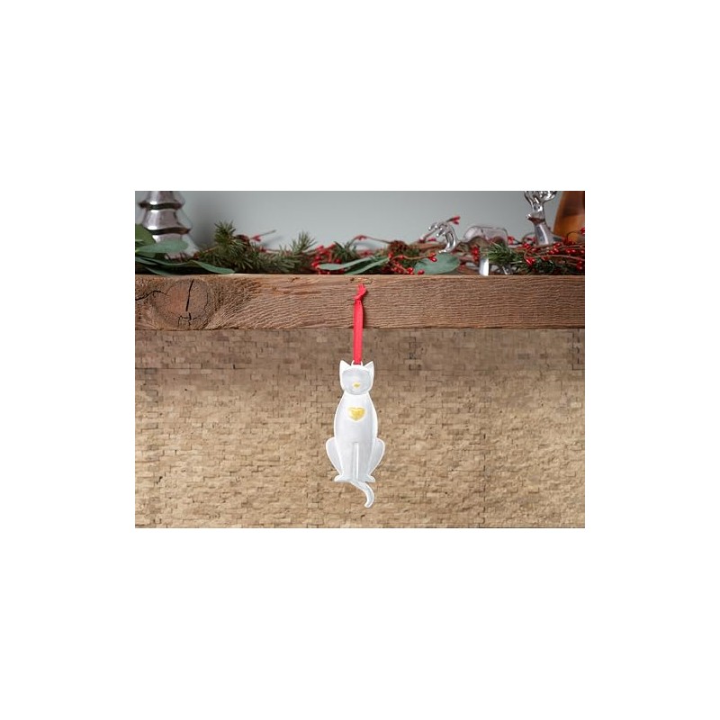 nambe Kitty Christmas Ornament (r) -