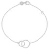 Les Poulettes Jewels - Sterling Silver Bracelet Two Circles -