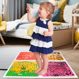 ​Liquid Sensory Tiles for Kids - Adjustable Liquid Flow Play Mats, Non-Slip Sensory Exploration Tiles for Preschool & Home Use, 4-Pack 11.8x11.8in​