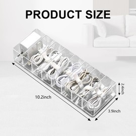 4 Pcs Plastic Cable Organizer Box with 40 Pcs Wire Ties, Clear Cord Storage Box, Electronics Cable Organizer Box Cable Storage Box for Home Office Supplies, Desk Organizers Accessories