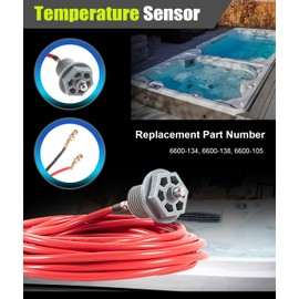 6600-167 Temperature Sensor with Curled Finger Connectors & 6540-228 O-Ring, Fit for Sundance Spas and Jacuzzi Hot Tubs. (6600-167 with O-Ring)