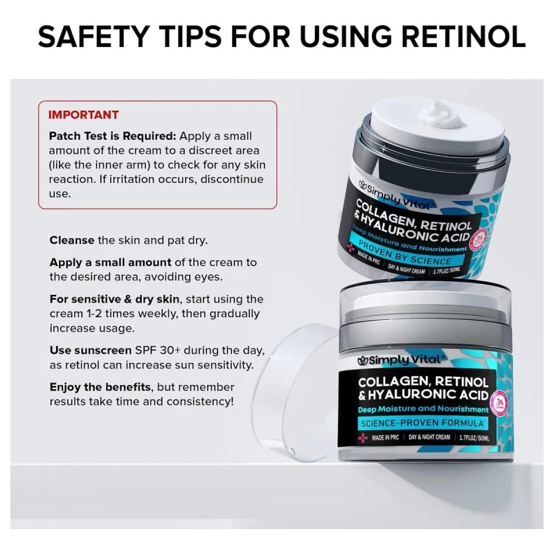 Crema Retinol Colágeno Hialurónico Antiarrugas Hidratante