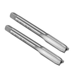 sourcing map Metric Machine Tap M8 x 1 H2 High Speed Steel 3 Straight Flutes Screw Tapping Threading Machinist Repair DIY Tool 2pcs