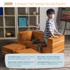 Jaxx Zipline Kids Modular Loveseat & Ottomans/Fold Out Lounger, Blueberry