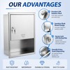 304 Stainless Steel Recessed Paper Towel Dispenser with Lock Commercial