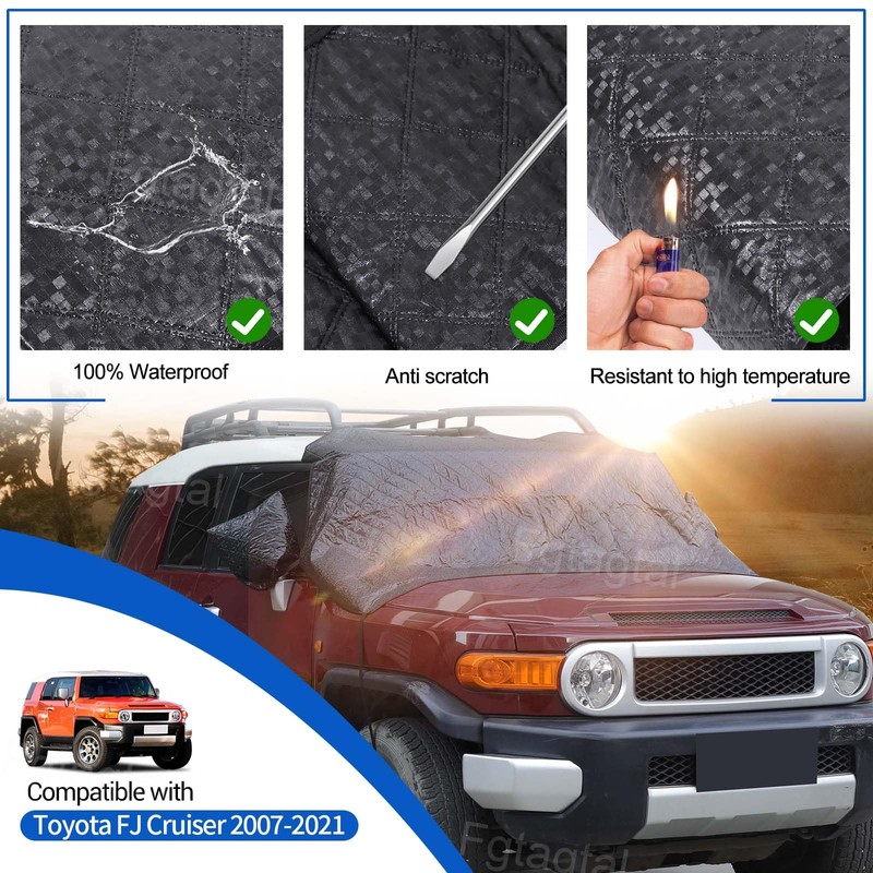 Fgtagtal Windshield Snow Cover Fit for Toyota FJ Cruiser 2007-2021,