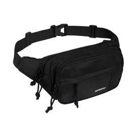 WATERFLY Fanny Pack Waist Packs: Large Crossbody Belt Bag Fanny Packs for Women Men with 7 Zipper Pockets Adjustable Strap Waist Bags Hip - Color: Black