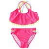 M2C Girls Pompom Tassel Two Piece Bikini Set Triple Cross