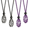 LERSUSI 4 PCS Crystal Cage Necklace With Adjustable Length Cord