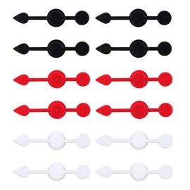 Pack of 12 Arrow Game Spinners, 7.4 x 1.4 cm Large Plastic Arrows for Board Games, Rotating Arrows, Table Game Spinner Game Spinner Arrow for Games for Classroom Activities (3 Colours)