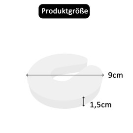 Catelves Pack of 6 Clamping Protectors for Children's Doors, Door Stopper Baby Foam, Door Clamp Protection, Window Stopper, Door Stopper for Protecting Small Children's Hands (White)