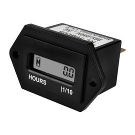 Jayron LCD Digital Hour Meter AC 86V to 230V Resettable TOT No Battery,Used for Lawn Mower Generator ATV UTV Chainsaw Snowmobile and Most Powered Equipment