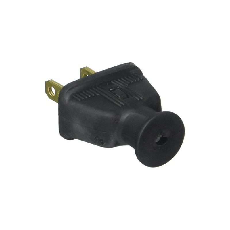 Cooper Wiring 183BKBX Non-Grounding Rubber Straight Blade Plug