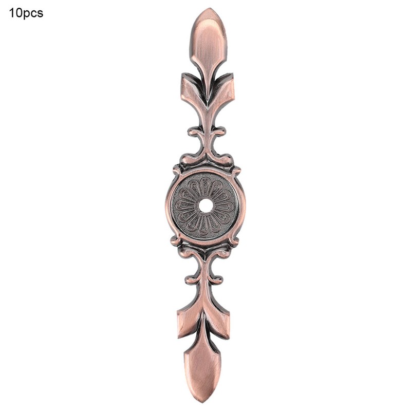 10pcs Zinc Alloy Cabinet Handle Back Plate Retro Style Single