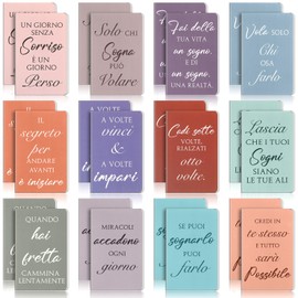 Sinmoe 24 Inspirational Notebook Coloured Mini Notepad Small Motivational Notebook Graduation Gift for Students, School, Colleagues, Office, Home, 12 Styles (Morandi)