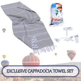 Quick Dry Beach Towel with Carrying Case- (70 inch x 35 inch) Extra Large Thin Turkish Cotton, Sand Resistant, Fast Dry, Lightweight & Packable Towel for Adults & Women, Pool, Swim, Beach Gifts