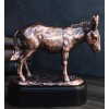 Rustic Western Farmhouse Ass Donkey Mule Electroplated Bronze Resin Figurine