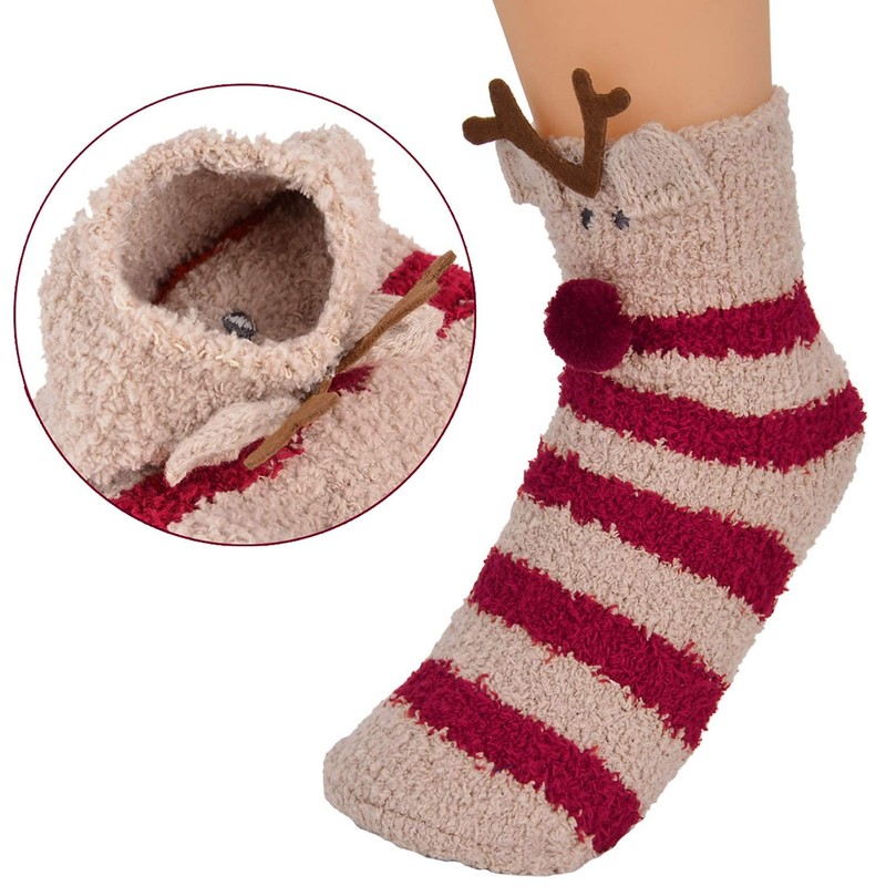 Fascigirl Christmas Socks Women's Cuddly Socks Fluffy Socks Christmas Socks