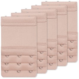 MOTYAWN 3 Hook Bra Extender, Elastic Stretchy and Comfortable Bra Strap Extender Bra Band Extension, 5Pcs