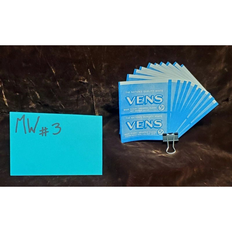 BLUE VENS REPO MINT WRAPPERS FOR ANTIQUE SLOT MACHINE MW#3