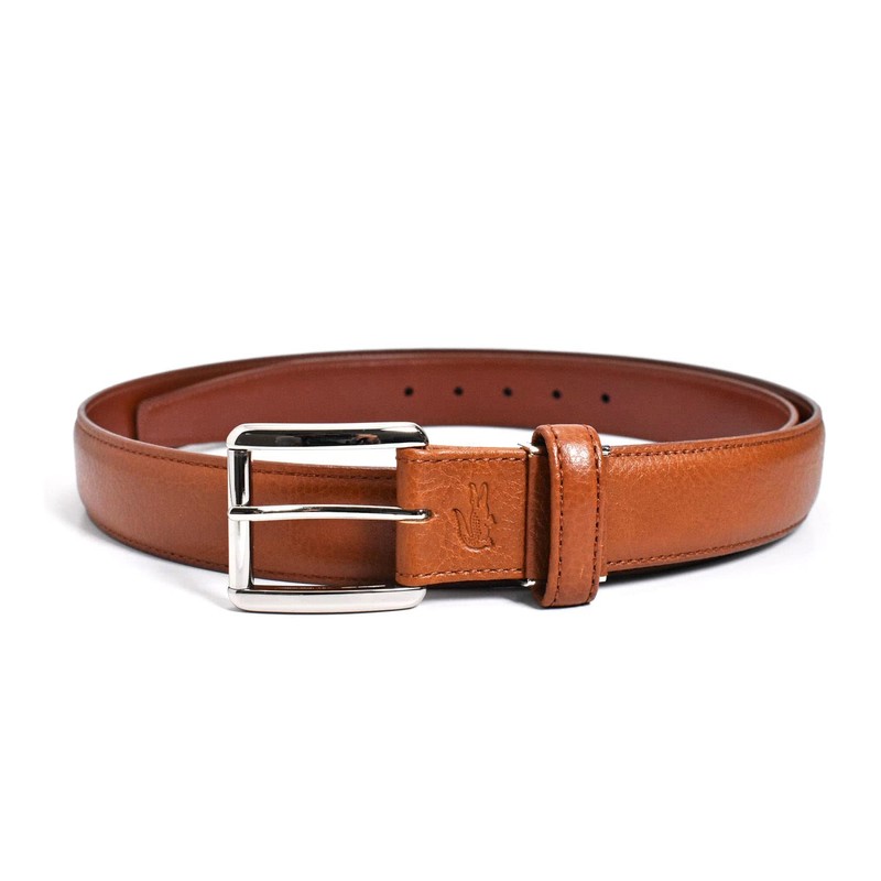 Lacoste LB84560 Men's Cow Leather Business Belt, Braun