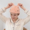 りぶはあと ヘアキャップ アニマルきゅうそくタオル サメ (全長約22cm) 吸水速乾 やわらかい 27923-72