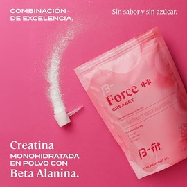 B-FIT B Creabet - Creatina Monohidratada Pura en Polvo - 125 Servicios 500 gr +3 Meses de Suministro - Pre Entreno Ideal Pre Workout - Creatina Sin Sa