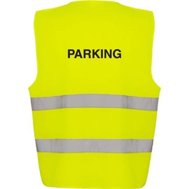 V Safety Parking Hi Vis Vest - XL/2XL - Yellow Safety Vest