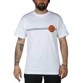SANTA CRUZ Men's S/S T-Shirt Classic Dot Skate T-Shirt - White, Size: Large
