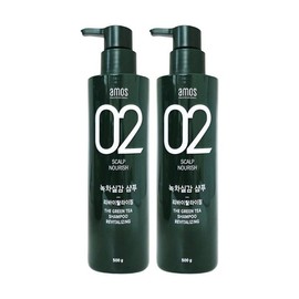 Shinsegae Live Shopping [amos] 아모스 녹차실감 샴푸 500g 2개 리바이탈 라이징 두피 모발 케어 [Amos] Amos Green Tea Shampoo 500g 2 Pack Revitalizing Scalp and Hair Care