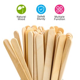 SULOLI Lollipop Sticks,150PCS Lolly Sticks for Craft Wooden Popsicle Sticks Thick Craft Sticks Ice Cream Sticks