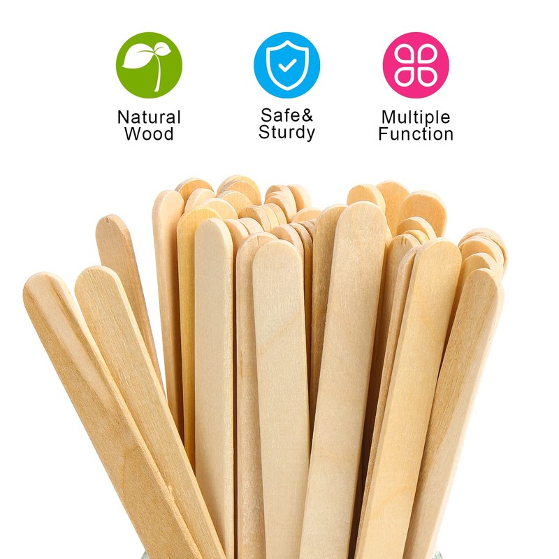 SULOLI Lollipop Sticks,150PCS Lolly Sticks for Craft Wooden Popsicle Sticks