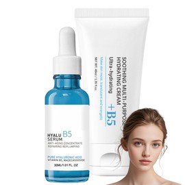 B5 Repairing Balm & Face Serum - B5 Skincare Set - Skin Barrier Repair Cream Set for Smoothing - Face Moisturizer For Women & Men - Repair Damage Skin (2pcs)