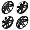 SCITOO 14" Black Hubcaps Set of 4, fits Cars, Trucks,