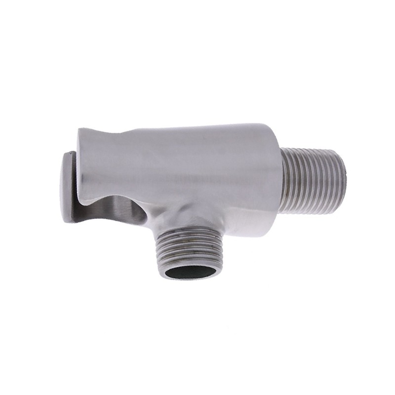 Stainless Steel Wall Connection Elbow with Shower Holder / Connection