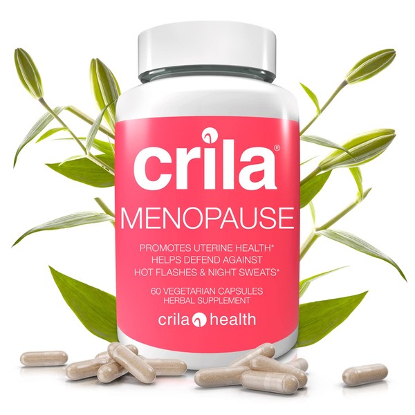 Crila Health Menopause Supplements for Women - 60 Ct. I Night Sweats & Hot Flashes Menopause Relief for Women with No Estrogen, Natural Ingredients, Reduce Moods Swings, Fatigue & Bloating*