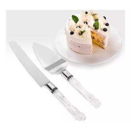 L&T Pala Y Cuchillo Pastel Cortador De Pizza Boda Bautizo Fiesta