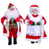 Santa's Workshop Mr. and Mrs. Claus Figurine, Set of 2,