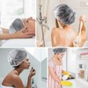 100PCS Disposable Large Shower Caps - 50CM Plastic Elastic Bath