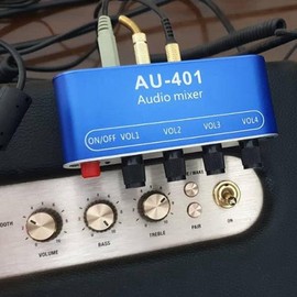 Dovhmoh Audio Mixer Audio Mixer Audio Switcher Audio Selector Mixer Audio Stereo Mixer Sound Mixer (4 Input, 1 Output) Earphone Mixer Mixer Mix Amplifier Independent Control Board DIY Headphone