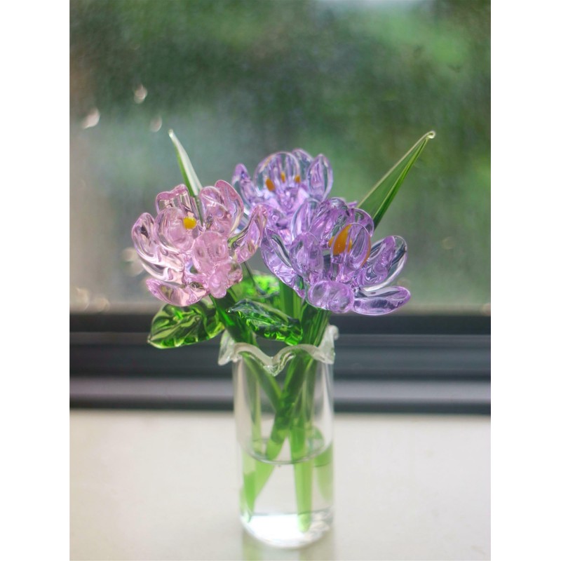 UICerland Glass Small Bouquets, Desktop Decoration, Fresh, Cool Meditation, Stress