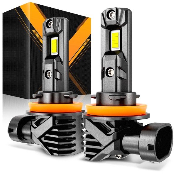 AUXBEAM Pair AUXBEAM Canbus H11 H9 LED Headlight Bulbs Low