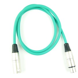 Adam Hall Cables K3MMF0100GRN Microphone Cable XLR Female to XLR Male DMX Audio Cable 3-Pin (1.0 m, Green, 2) Pack of 2