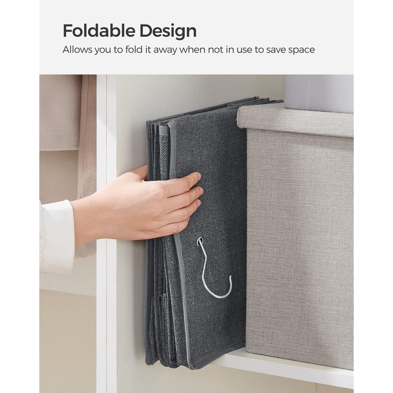 SONGMICS Hanging Closet Organizer, Hanging Storage Shelves, Hanging Closet Shelves,