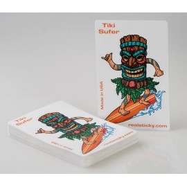 Real Sticky Tiki Surfer Sticker Surf Hawaii Beach Laptop Cup Car Vehicle Window Bumper Decal