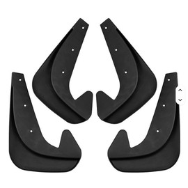 Universal Mudflaps Car Moulded Car's Hatchback Saloon Estate Front and Rear Mud Guards Including Fittings (Full Set)