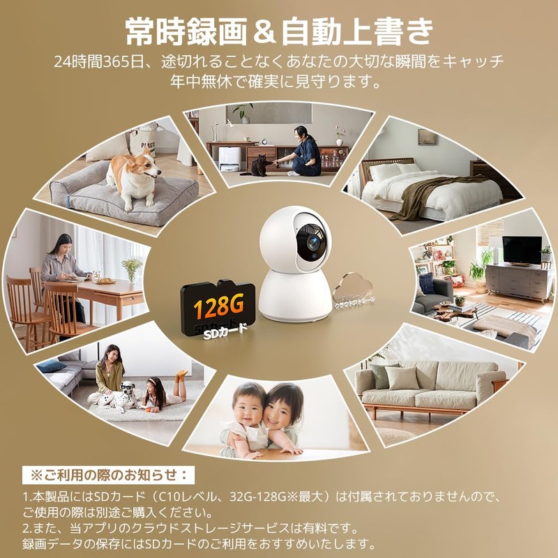 Security Camera, Two-Way Audio, 24-Hour Recording, Indoor/Outdoor, Surveillance Camera, Pet