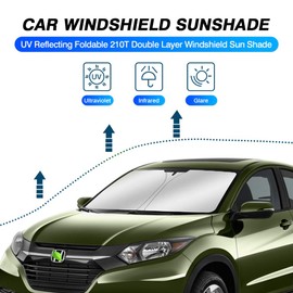 KUST Windshield Sun Shade for Honda HR-V 2016 2017 2018 2019 2020 2021 2022 HRV Sunshade Window Sun Visor Protector Foldable Blocks UV Rays Keep Your Car Cooler