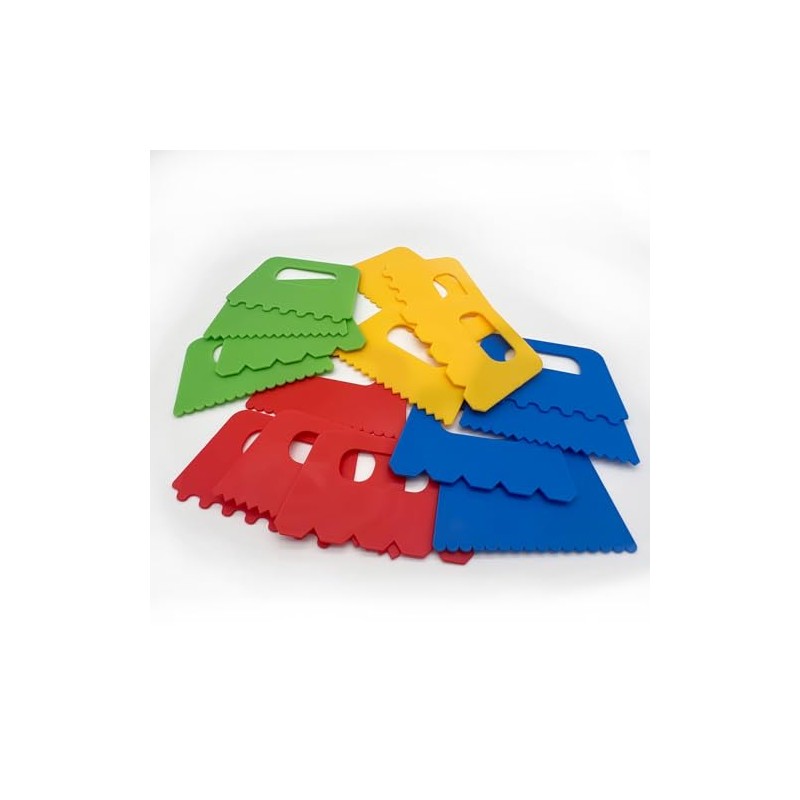 Lependor Plastic Scrapers Kit, 16Pcs Paint Scraper Tool for Arts